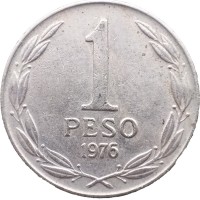 Монета Чили 1 песо 1976