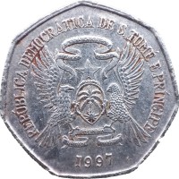 Монета Сан-Томе и Принсипи 1000 добр 1997