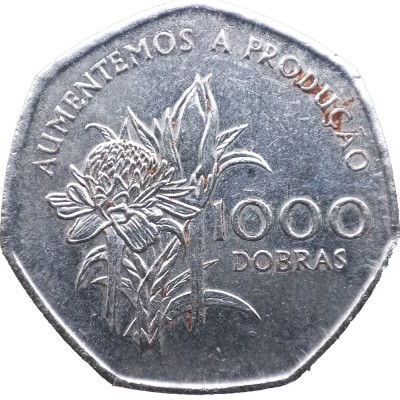 Монета Сан-Томе и Принсипи 1000 добр 1997