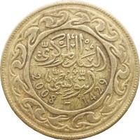 Монета Тунис 100 миллим 2008