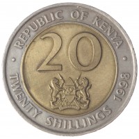 Кения 20 шиллингов 1998