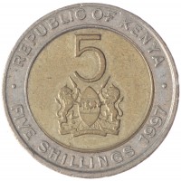 Кения 5 шиллингов 1997