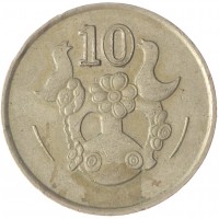 Кипр 10 центов 1988