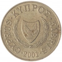 Монета Кипр 20 центов 2001