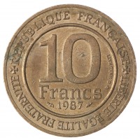 Франция 10 франков 1987