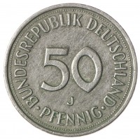 Монета Германия 50 пфеннигов 1982