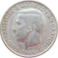 Монета Греция 1 драхма 1966