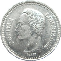 Монета Венесуэла 25 сентимо 1990