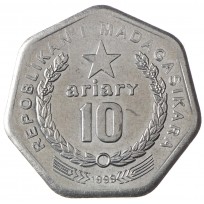 Монета Мадагаскар 10 ариари 1999