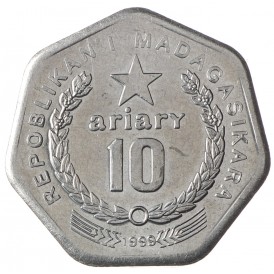 Монета Мадагаскар 10 ариари 1999