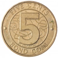 Монета Зимбабве 5 центов 2014