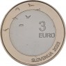 Словения 3 евро 2023 Борис Пахор