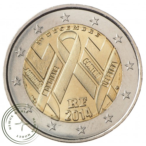 Франция 2 евро 2014 Всемирный день борьбы со СПИДом — 36610294