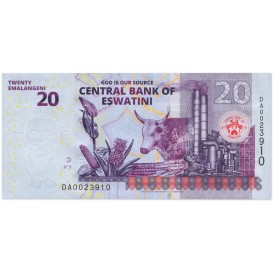 Банкнота Эсватини (Свазиленд) 20 эмалангени 2024