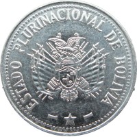 Монета Боливия 50 сентаво 2012