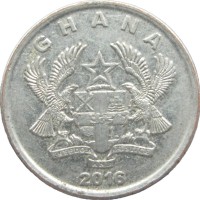 Монета Гана 10 песев 2016