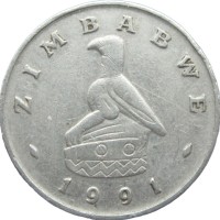 Монета Зимбабве 20 центов 1991