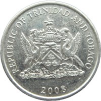 Монета Тринидад и Тобаго 25 центов 2008