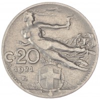 Монета Италия 20 чентезимо 1921