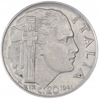Италия 20 чентезимо 1941