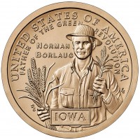 США 1 доллар 2026 Норман Борлоуг Айова
