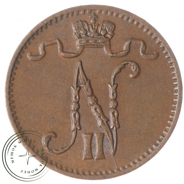 Финляндия 1 пенни 1909
