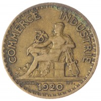 Монета Франция 1 франк 1920