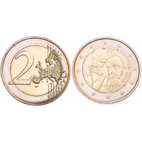 Монета Франция 2 евро 2017 100 лет со дня смерти Огюста Родена