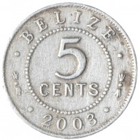 Монета Белиз 5 центов 2003