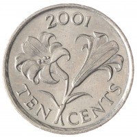 Бермуды 10 центов 2001