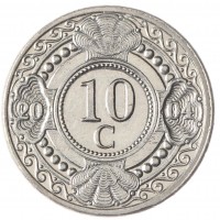 Монета Антильские острова 10 центов 2004