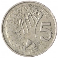 Каймановы острова 5 центов 1990