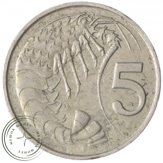 Каймановы острова 5 центов 1990