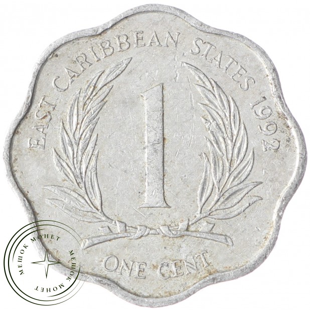 Карибы 1 цент 1992