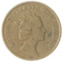 Монета Гонконг 10 центов 1989