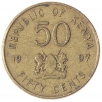 Кения 50 центов 1997
