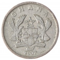 Монета Гана 5 песев 2007
