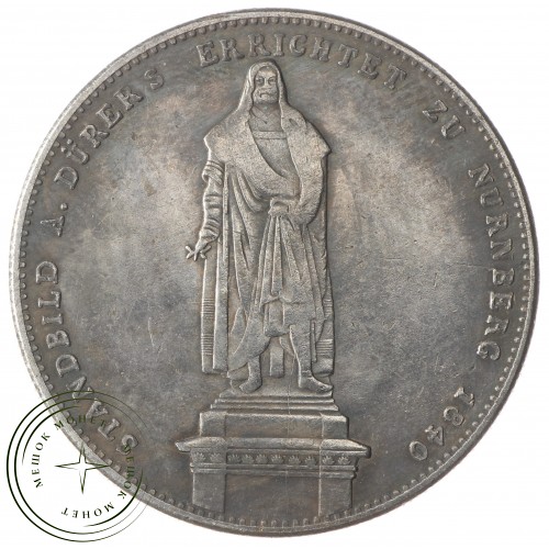 Копия Двойной талер 1840 Бавария Людвиг I памятник Дюреру