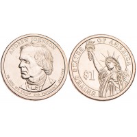 Монета США 1 доллар 2011 Эндрю Джонсон