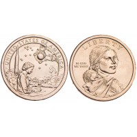 Монета США 1 доллар 2019 Индейцы в космической программе
