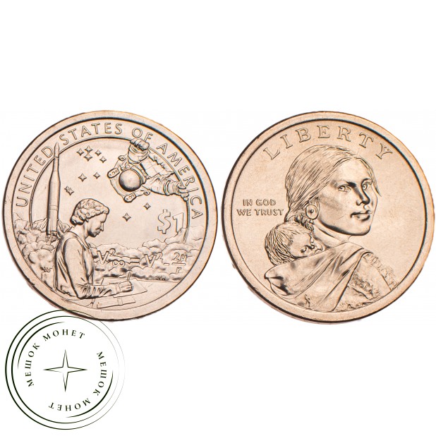 США 1 доллар 2019 Индейцы в космической программе