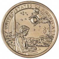 Монета США 1 доллар 2019 Индейцы в космической программе