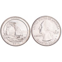 Монета США 25 центов 2014 Национальный парк Арки