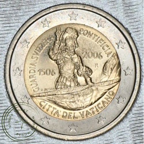 Ватикан 2 евро 2006 500 лет папской швейцарской гвардии (буклет)