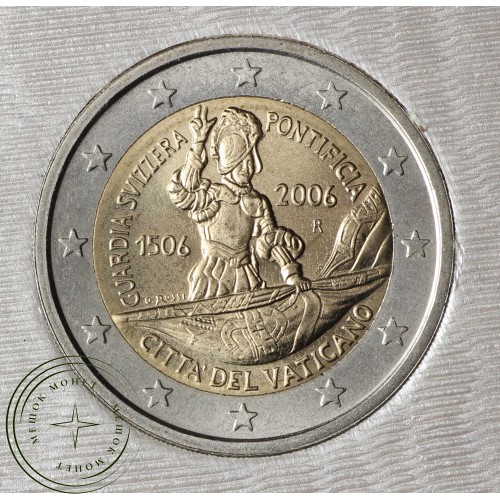 Ватикан 2 евро 2006 500 лет папской швейцарской гвардии (буклет)