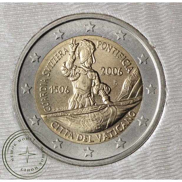 Ватикан 2 евро 2006 500 лет папской швейцарской гвардии (буклет)