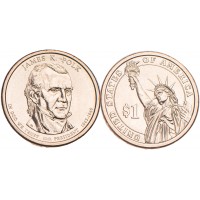 Монета США 1 доллар 2009 Джеймс Полк