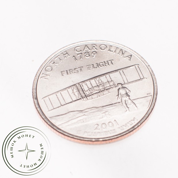США 25 центов 2001 Северная Каролина