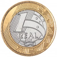 Монета Бразилия 1 реал 2016 Олимпиада в Рио Бокс