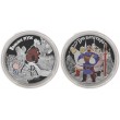 Набор 2 монеты 3 рубля 2017 Мультипликация (Винни Пух, Три богатыря)